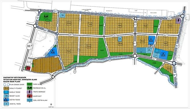Gaziantep Büyükşehir İstasyon Kentsel Dönüşüm Alanı Nazım ve Uygulama İmar Planı